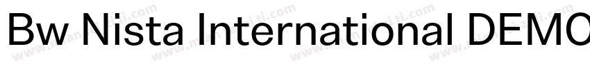 Bw Nista International DEMO Black字体转换